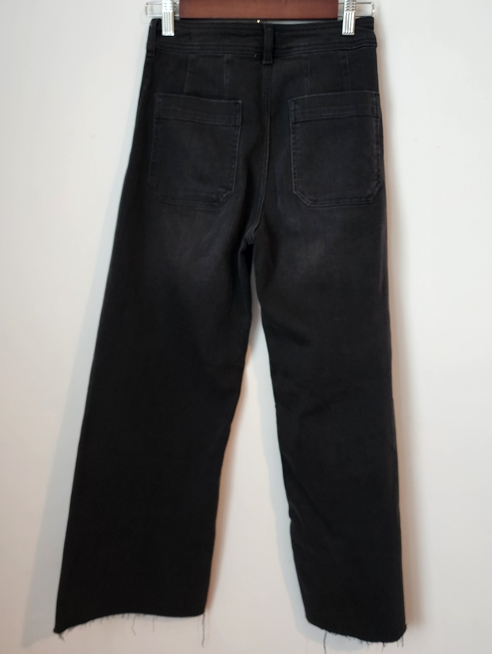 Maeve By Anthropologie, Black Wide-Leg Jeans, Size 27 - Picture 4 of 4